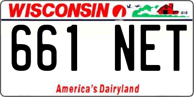 WI license plate 661NET