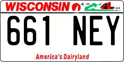 WI license plate 661NEY
