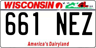WI license plate 661NEZ