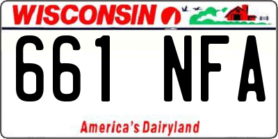 WI license plate 661NFA