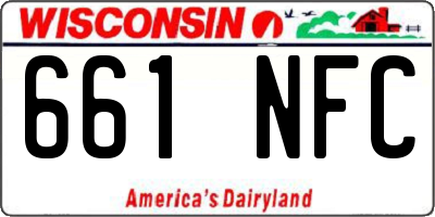 WI license plate 661NFC