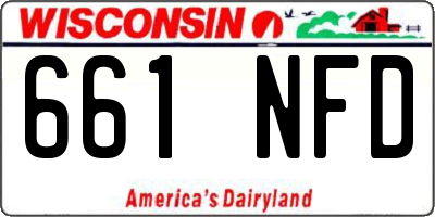 WI license plate 661NFD