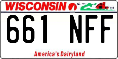 WI license plate 661NFF