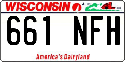 WI license plate 661NFH