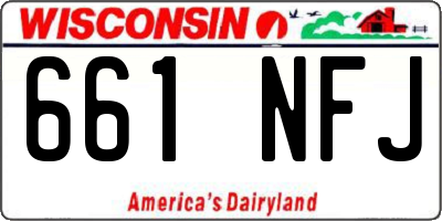WI license plate 661NFJ