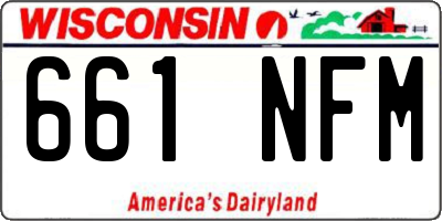 WI license plate 661NFM