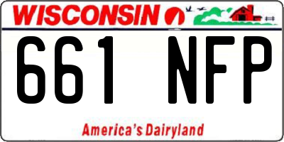 WI license plate 661NFP