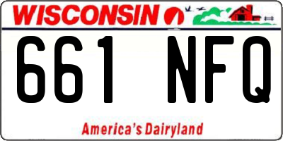 WI license plate 661NFQ