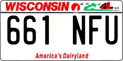 WI license plate 661NFU