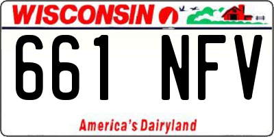 WI license plate 661NFV