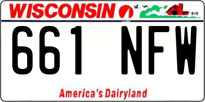WI license plate 661NFW