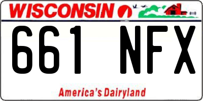 WI license plate 661NFX