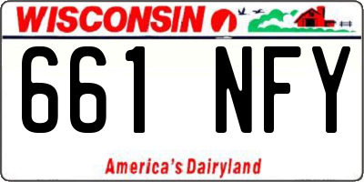 WI license plate 661NFY