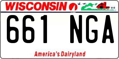 WI license plate 661NGA