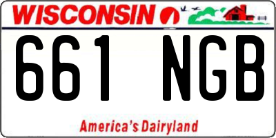 WI license plate 661NGB