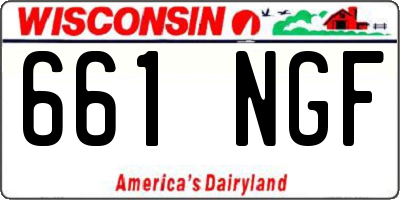 WI license plate 661NGF