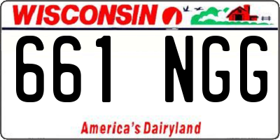WI license plate 661NGG