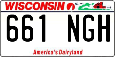 WI license plate 661NGH