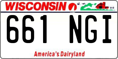 WI license plate 661NGI