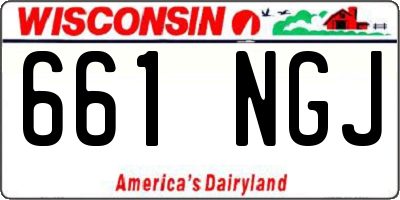 WI license plate 661NGJ