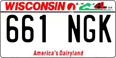 WI license plate 661NGK