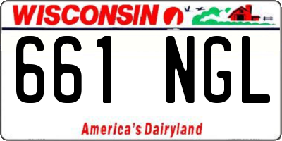 WI license plate 661NGL