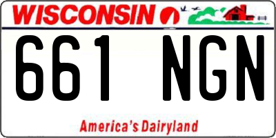 WI license plate 661NGN