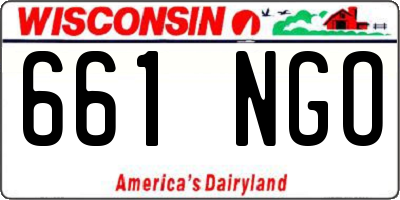 WI license plate 661NGO