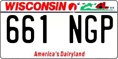 WI license plate 661NGP