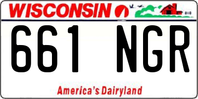 WI license plate 661NGR