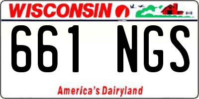 WI license plate 661NGS