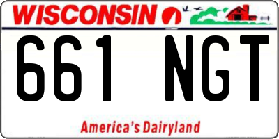 WI license plate 661NGT