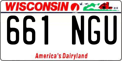 WI license plate 661NGU