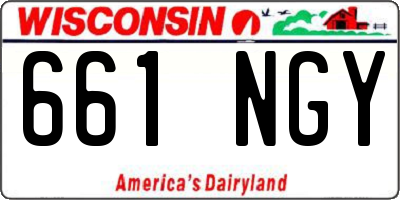 WI license plate 661NGY