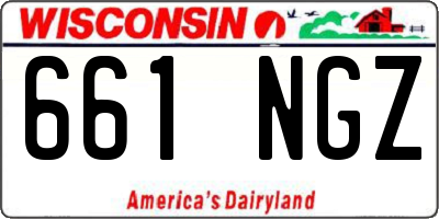 WI license plate 661NGZ