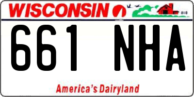 WI license plate 661NHA