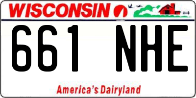 WI license plate 661NHE