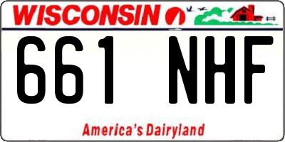 WI license plate 661NHF