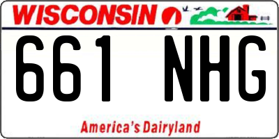 WI license plate 661NHG