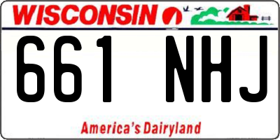 WI license plate 661NHJ