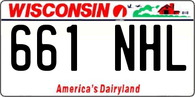 WI license plate 661NHL