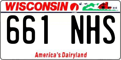 WI license plate 661NHS