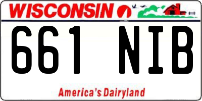 WI license plate 661NIB