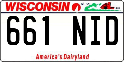 WI license plate 661NID