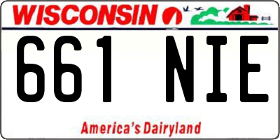 WI license plate 661NIE
