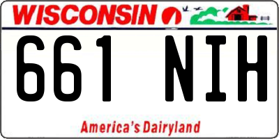 WI license plate 661NIH