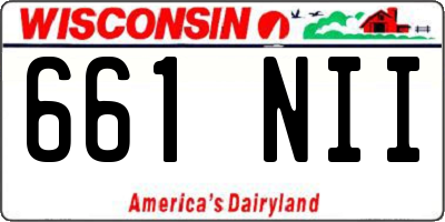 WI license plate 661NII