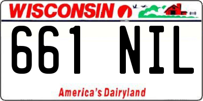 WI license plate 661NIL