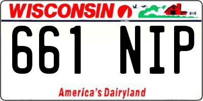 WI license plate 661NIP