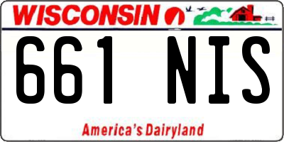 WI license plate 661NIS